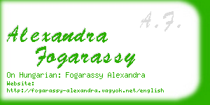 alexandra fogarassy business card
